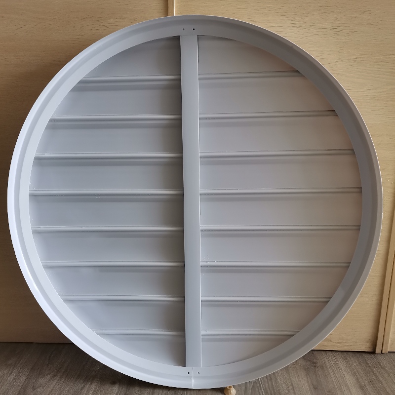 Rivestimenti per ventole rotondi Pvc Profilo Fogli in PVC per il sistema di scarico louver automatico per le industrie del sistema di ventilazione