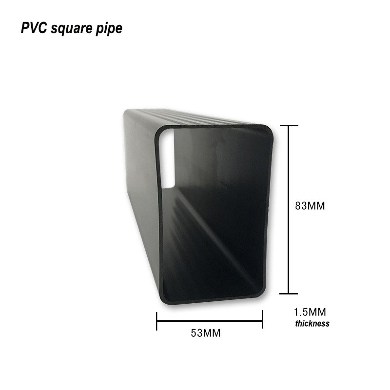 Profili di estrusione del tubo di plastica del tubo del tubo del tubo del tubo di plastica del tubo del tubo quadrato del PVC