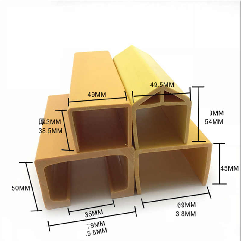 Profili di estrusione di plastica del PVC del PE del PE dell'ABS di UPVC dell'ABS del canale di varie forme di U su misura per la decorazione di protezione della macchina