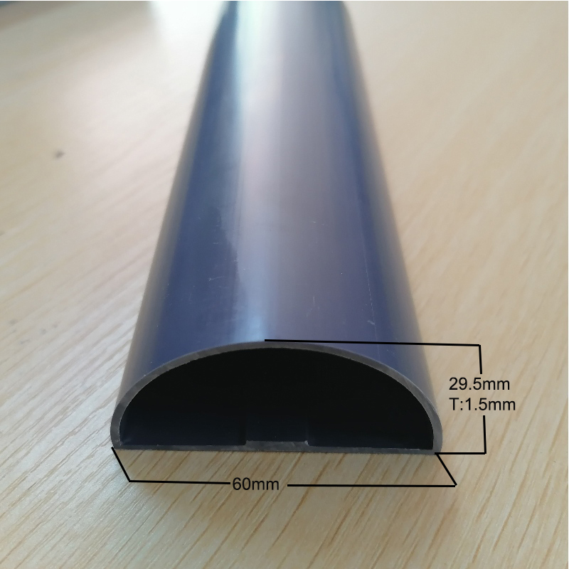 Profilo del tubo a semicerchio a forma di canale in plastica a forma di PVC D