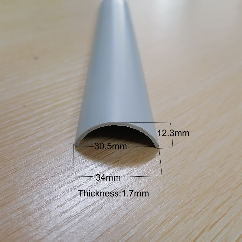 Profilo estruso in PVC a semicerchio in PVC a canale C semicircolare per protezione bordi